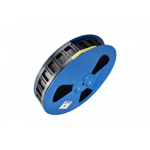 Embossed carrier tape reel showing pocket design for secure electronic component placement