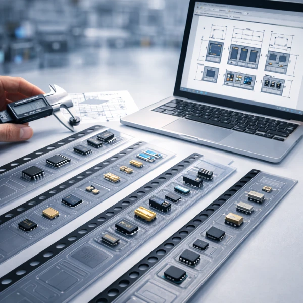 custom tape and reel packaging design for electronic components