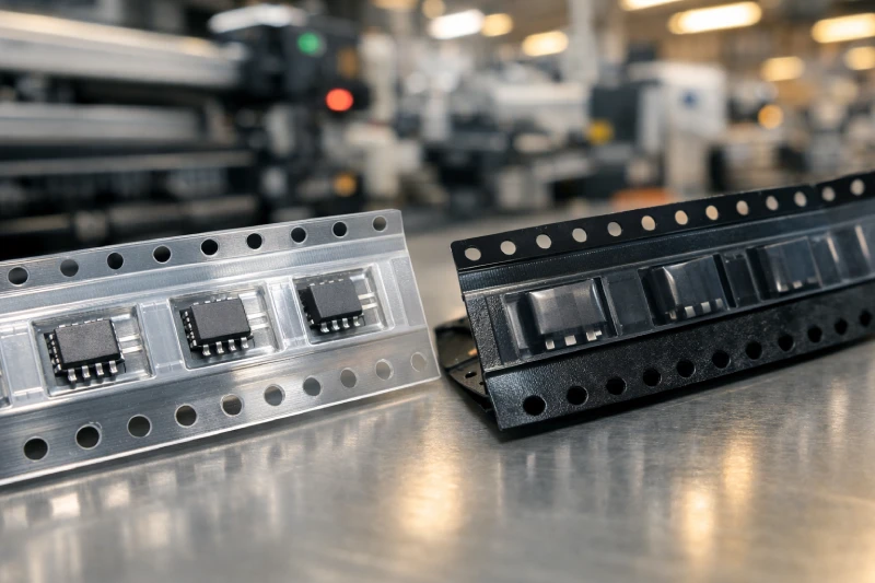 embossed carrier tape vs anti-static carrier tape used for SMT electronic component packaging