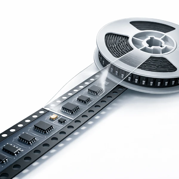 tape and reel packaging structure for electronic components