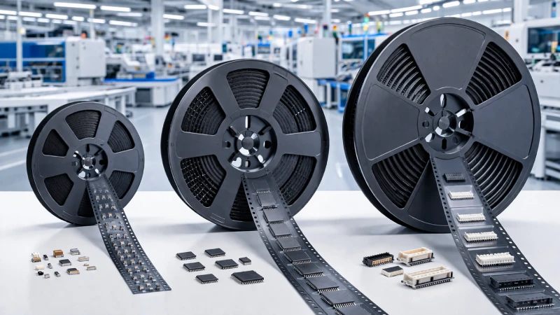 Comparison of 7-inch, 13-inch, and 15-inch SMT plastic reels for electronic components