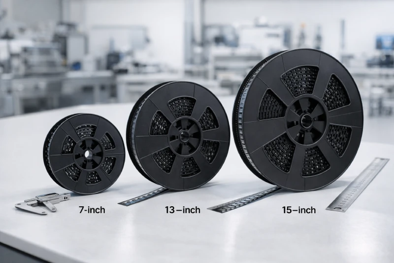 Comparison of 7-inch, 13-inch, and 15-inch SMT plastic reels
