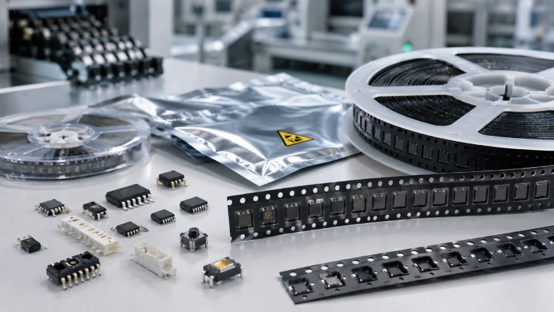 Carrier tape for medical electronic components in clean SMT packaging environment