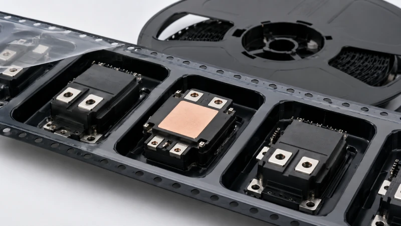 Custom carrier tape for power modules and larger power electronic components