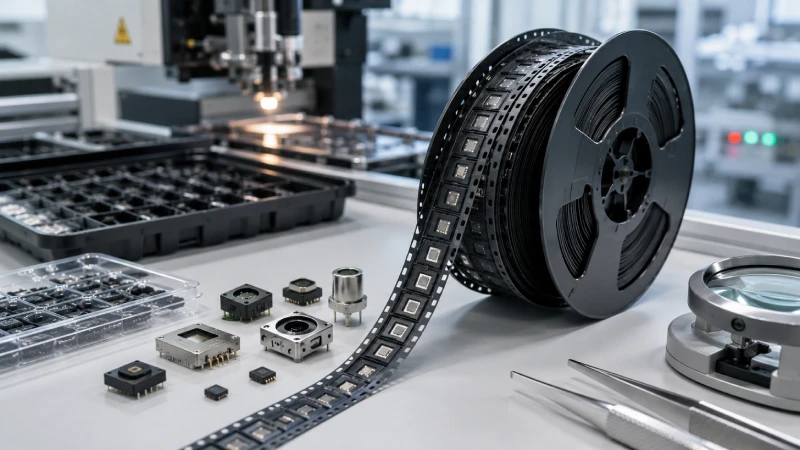 Carrier tape for sensors and MEMS components with embossed pockets for electronic component packaging