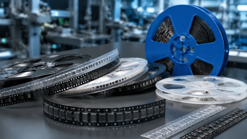 Automated SMT line with carrier tape reels