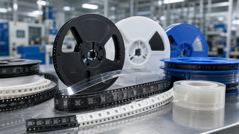 Automated SMT packaging line with carrier tape reels and tape & reel equipment