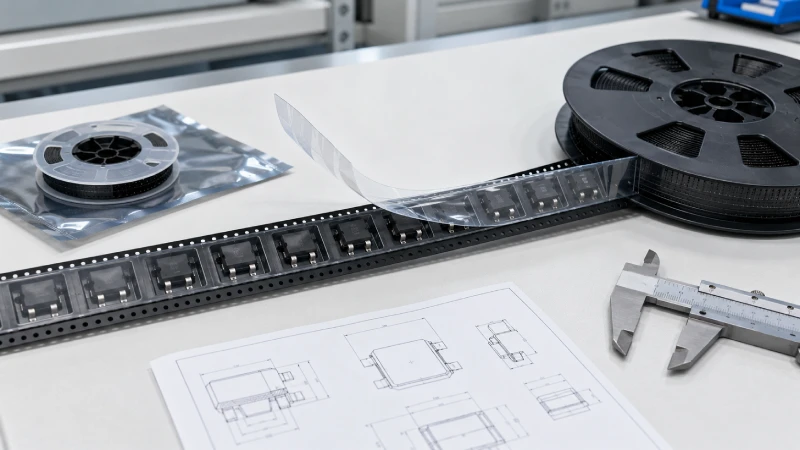 Matched carrier tape, cover tape, plastic reel, and electronic components for stable tape and reel packaging
