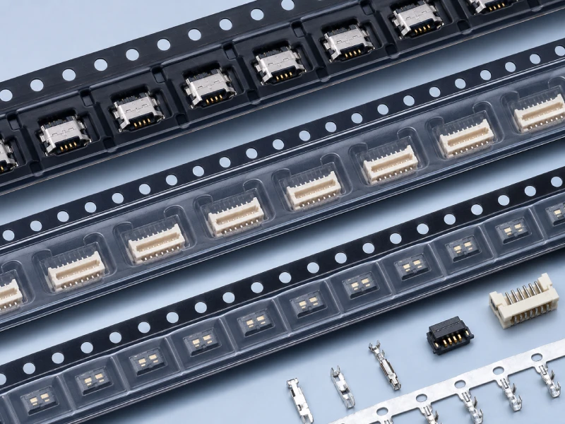 Custom carrier tape for connectors and terminals