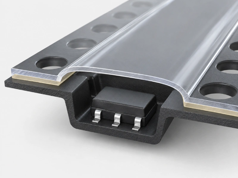 Cover tape backing and adhesive interface with the carrier tape sealing flange