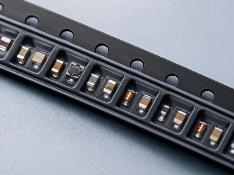 Carrier tape for capacitors resistors inductors and diodes