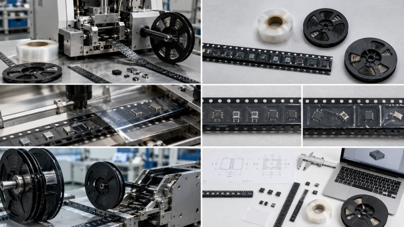 SMT tape-and-reel packaging materials, sealing, winding, and component fit comparison